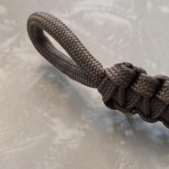 Elegant Parachute Cord Brown Heart Bracelet.
